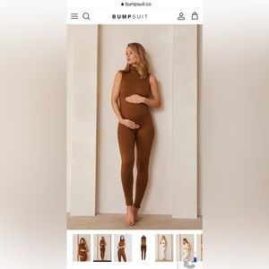 Size small, new with tags Bumpsuit in Toffee